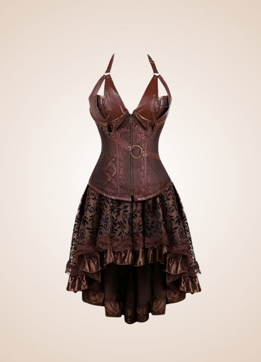Brown Steampunk Pirate Dress - Steampunk Australia