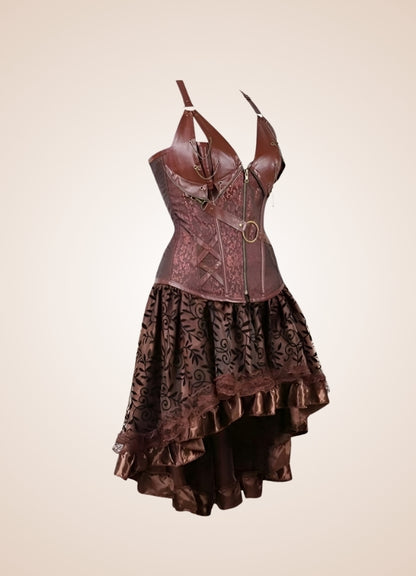 Brown Steampunk Pirate Dress - Steampunk Australia