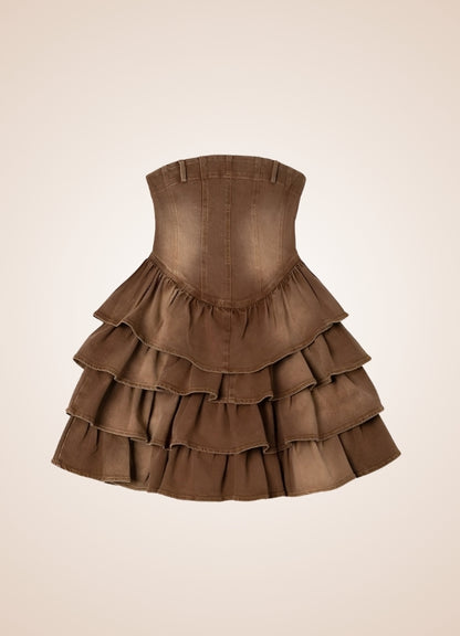 Classic Brown Steampunk Corset Dress - Steampunk Australia
