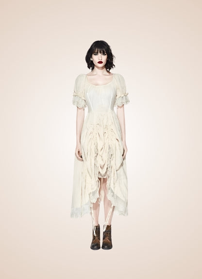 Creamy White Steampunk Dress - Steampunk Australia