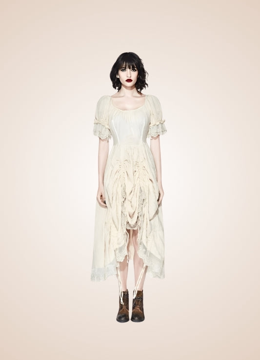 Creamy White Steampunk Dress - Steampunk Australia