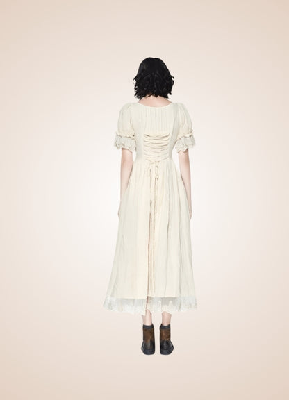 Creamy White Steampunk Dress - Steampunk Australia