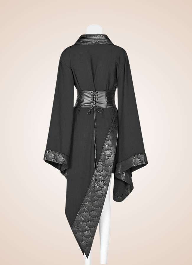 Dark Goth Punk Long Dress - Steampunk Australia