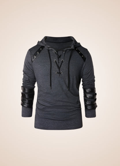 Dark Gray Steampunk Hooded Sweatshirt - Steampunk Australia