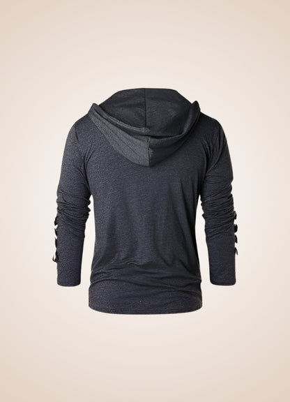 Dark Gray Steampunk Hooded Sweatshirt - Steampunk Australia