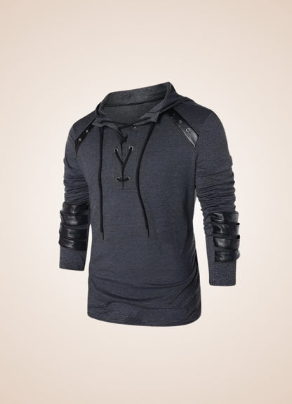 Dark Gray Steampunk Hooded Sweatshirt - Steampunk Australia