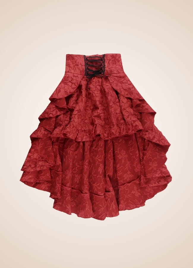 Double Layer Pleated Steampunk Skirt - Steampunk Australia