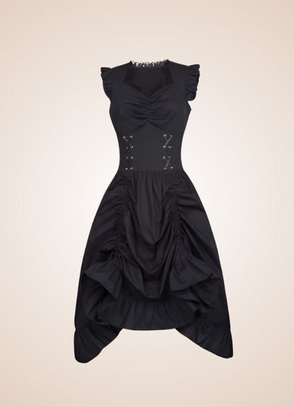 Elegant V Neck Steampunk Dress - Steampunk Australia