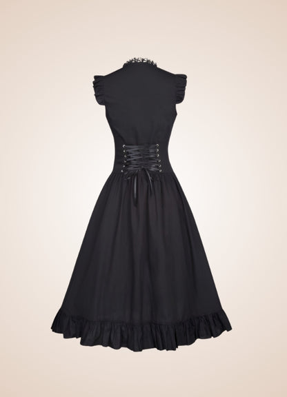 Elegant V Neck Steampunk Dress - Steampunk Australia