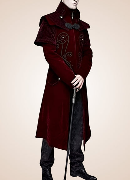 Embroidered Steampunk Frock Coat - Steampunk Australia