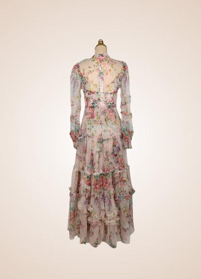 Floral Lace Steampunk Dress - Steampunk Australia