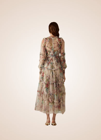Floral Lace Steampunk Dress - Steampunk Australia