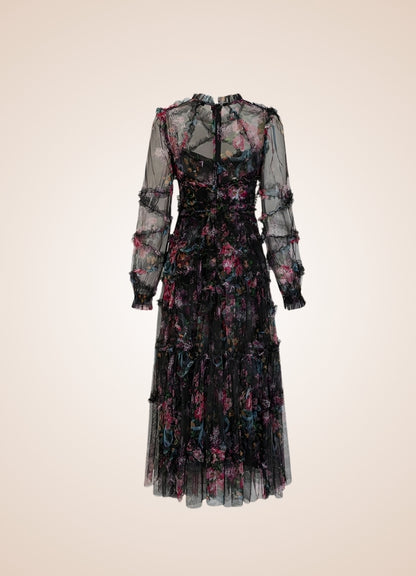 Floral Lace Steampunk Dress - Steampunk Australia