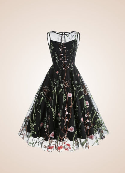Floral Mesh Steampunk Dress - Steampunk Australia