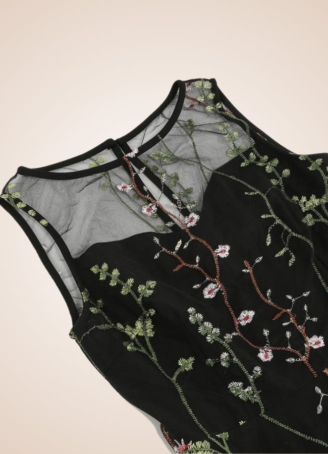 Floral Mesh Steampunk Dress - Steampunk Australia