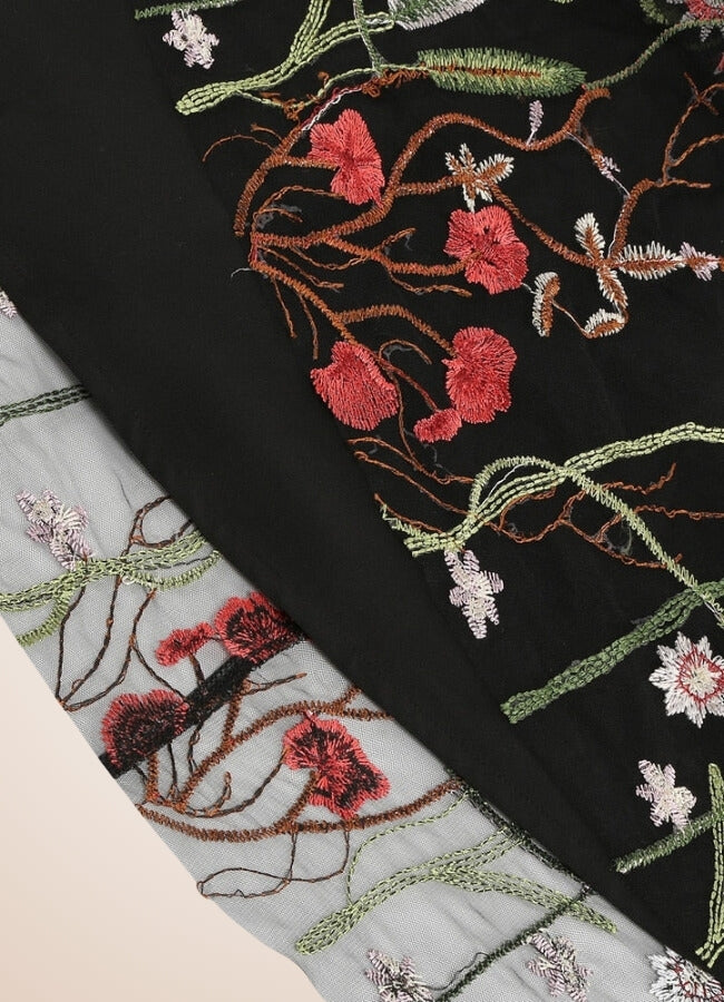 Floral Mesh Steampunk Dress - Steampunk Australia