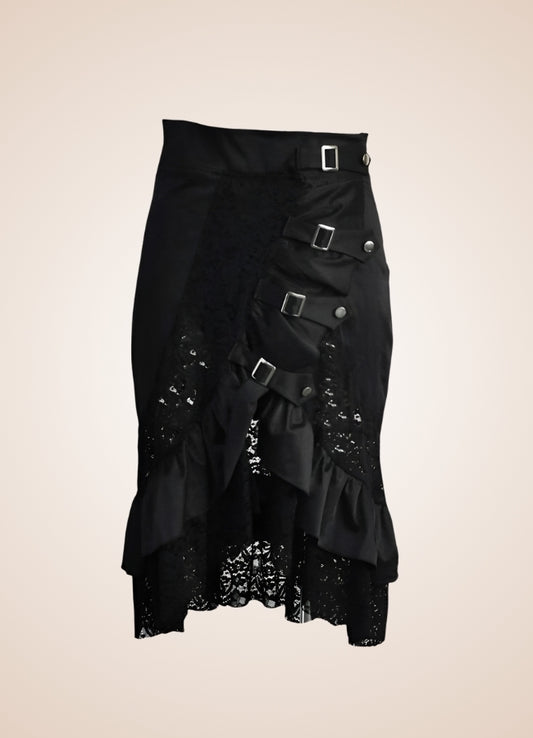 Front Buckle Steampunk Skirt - Steampunk Australia