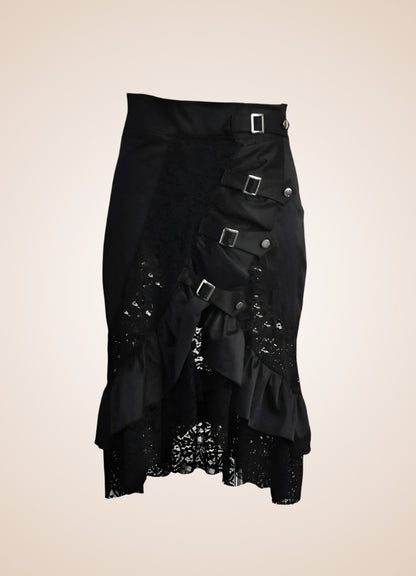 Front Buckle Steampunk Skirt - Steampunk Australia