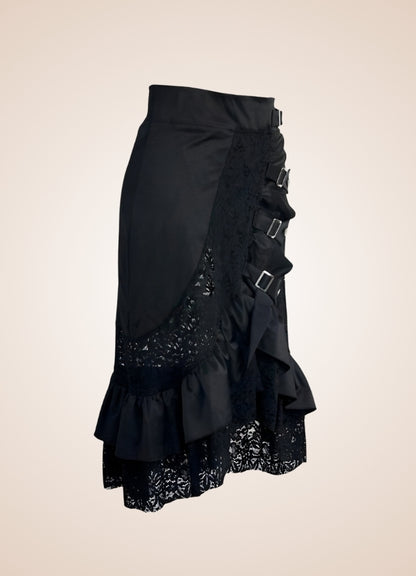 Front Buckle Steampunk Skirt - Steampunk Australia