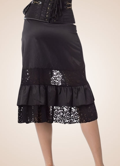 Front Buckle Steampunk Skirt - Steampunk Australia
