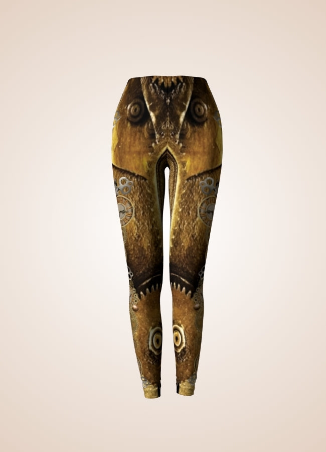 Gold Steampunk Gear Legging - Steampunk Australia
