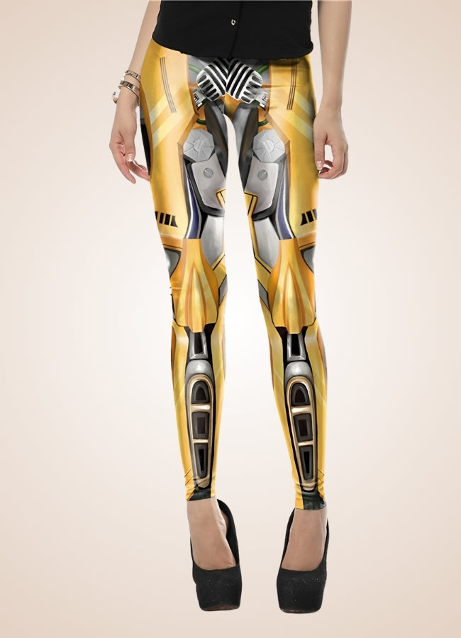 Gold Steampunk Robot Legging - Steampunk Australia