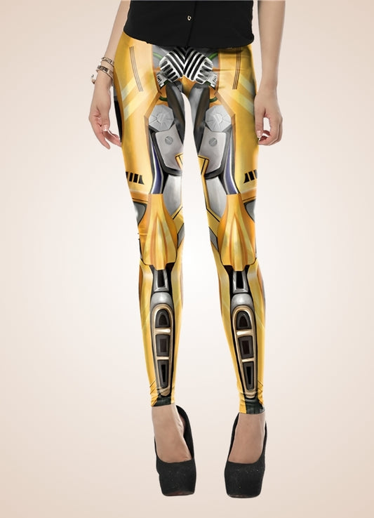 Gold Steampunk Robot Legging - Steampunk Australia