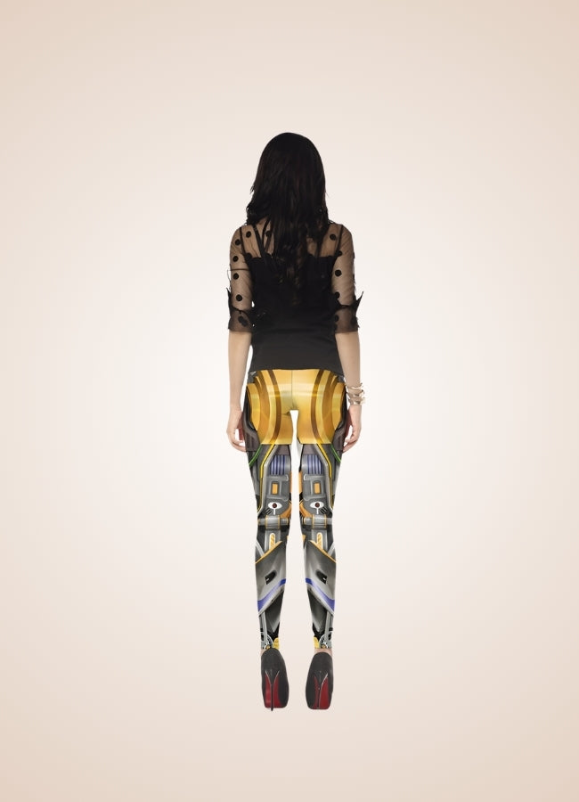 Gold Steampunk Robot Legging - Steampunk Australia