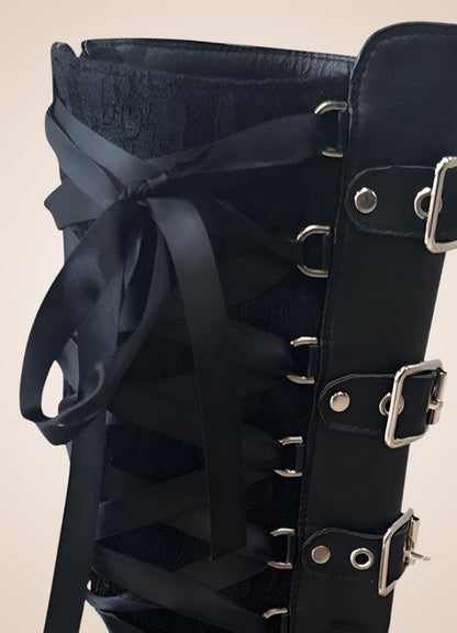 Gothic Belt Buckle Boots - Steampunk Australia