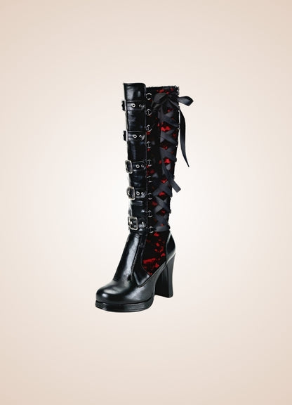 Gothic Belt Buckle Boots - Steampunk Australia