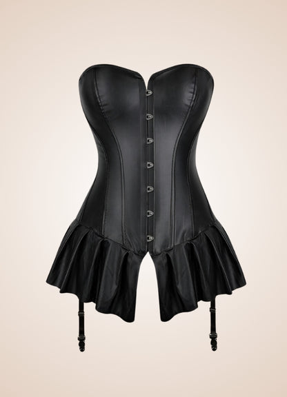 Gothic Faux Leather Corset - Steampunk Australia