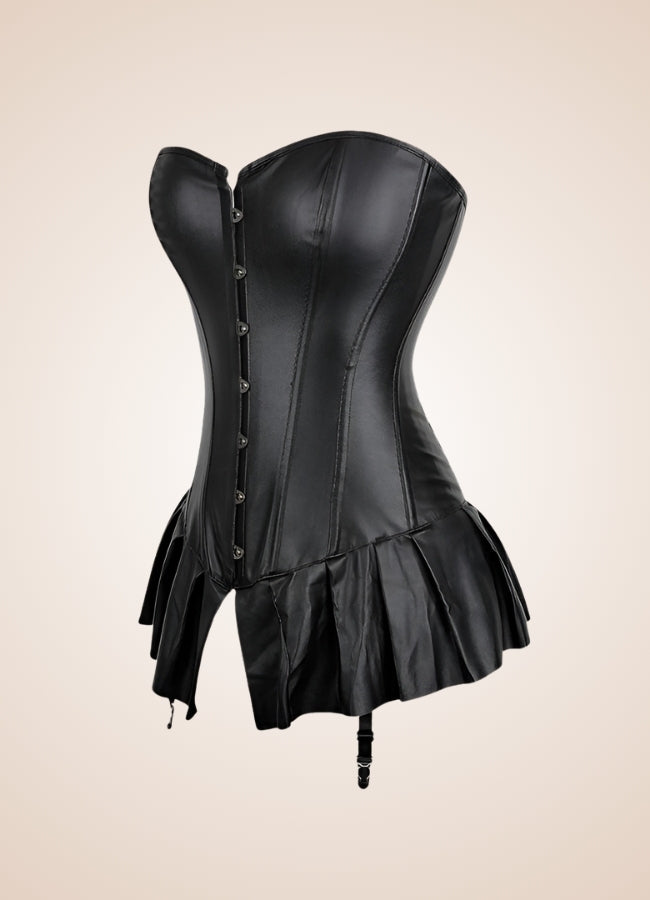 Gothic Faux Leather Corset - Steampunk Australia