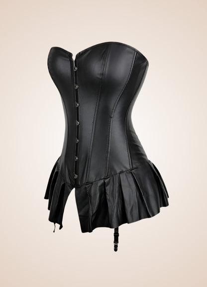 Gothic Faux Leather Corset - Steampunk Australia