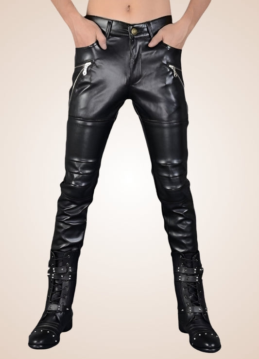 Gothic Faux Leather Pants - Steampunk Australia
