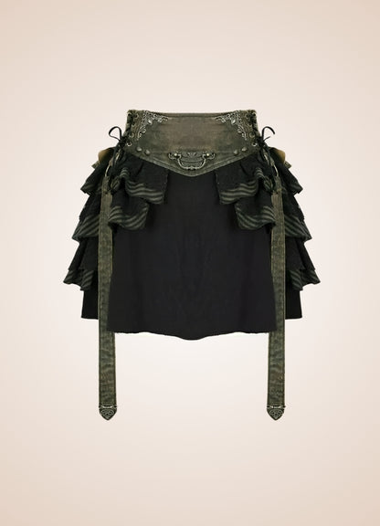 Gothic Flat Bone Lolita Skirt - Steampunk Australia