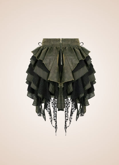 Gothic Flat Bone Lolita Skirt - Steampunk Australia