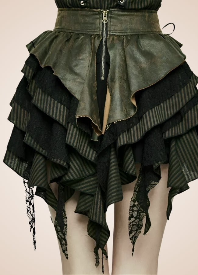 Gothic Flat Bone Lolita Skirt - Steampunk Australia