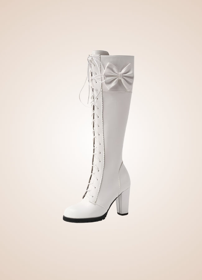 Gothic Knee High Combat Boots - Steampunk Australia