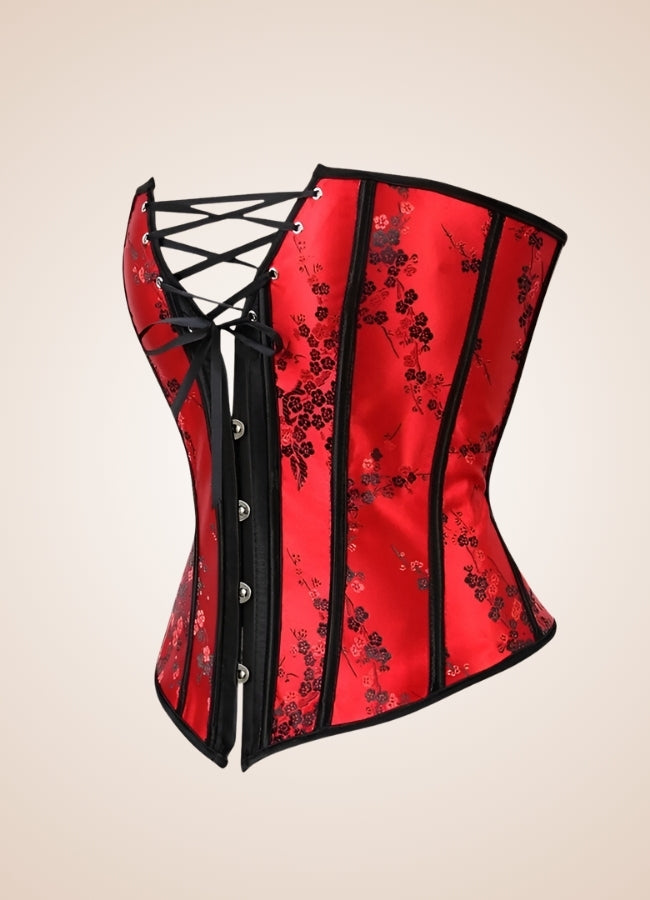 Gothic Lace Up Flower Corset - Steampunk Australia