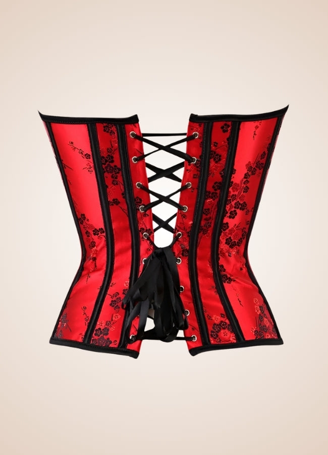 Gothic Lace Up Flower Corset - Steampunk Australia