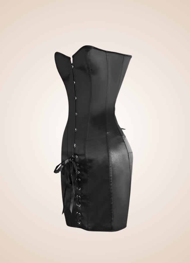 Gothic Lace Up Long Corset - Steampunk Australia