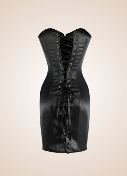 Gothic Lace Up Long Corset - Steampunk Australia