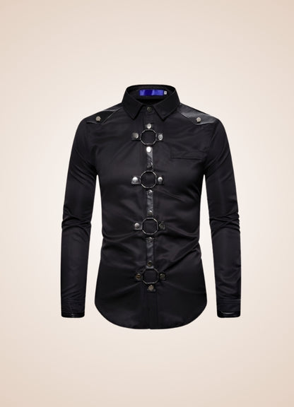 Gothic Men's Casual Shirt - Steampunk Australia