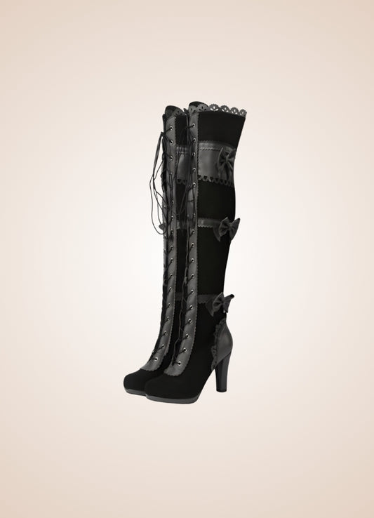 Gothic Over The Knee Boots - Steampunk Australia