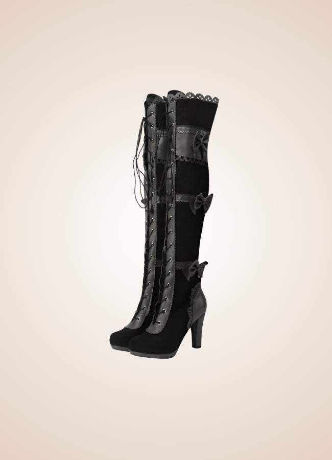 Gothic Over The Knee Boots - Steampunk Australia