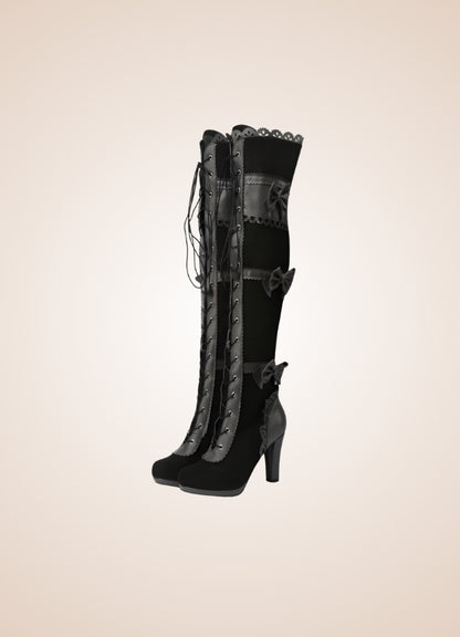 Gothic Over The Knee Boots - Steampunk Australia