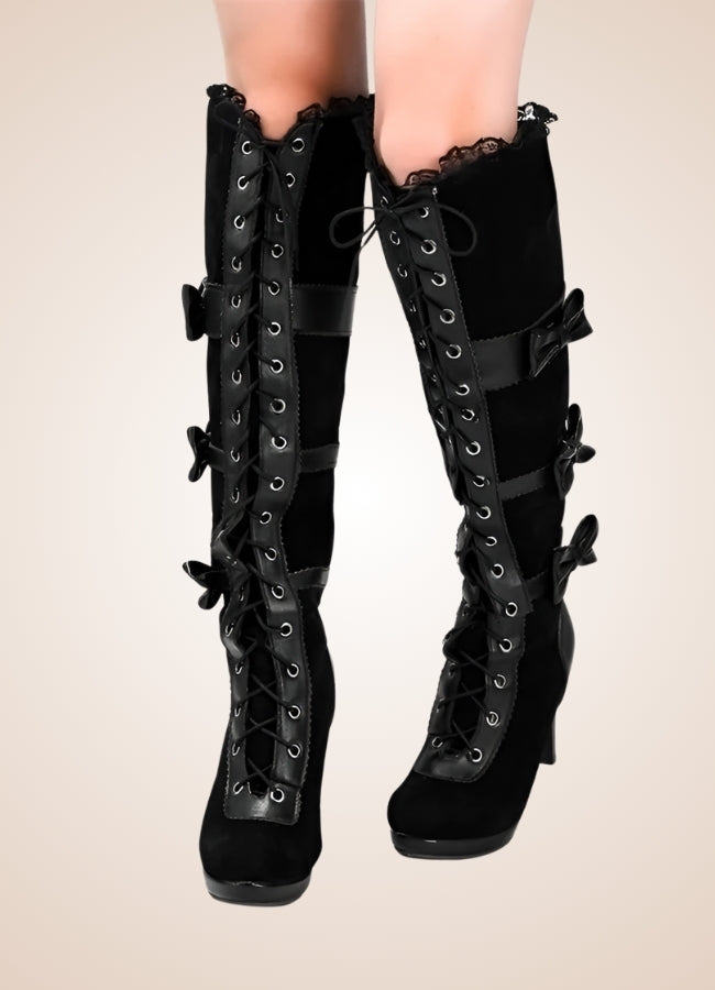 Gothic Over The Knee Boots - Steampunk Australia