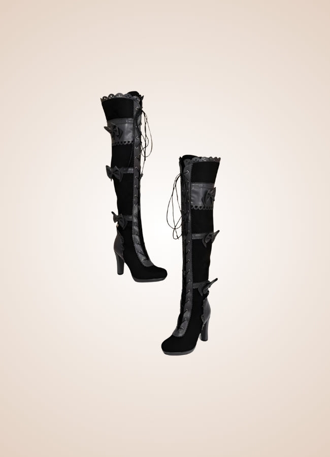 Gothic Over The Knee Boots - Steampunk Australia