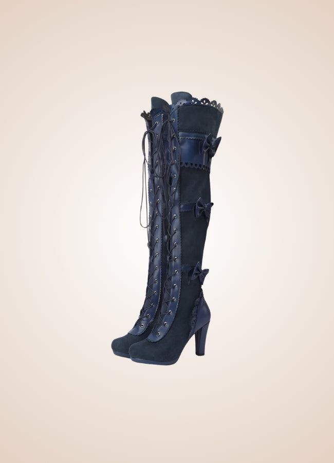 Gothic Over The Knee Boots - Steampunk Australia