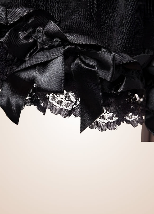 Gothic Ruffled Mini Skirt - Steampunk Australia
